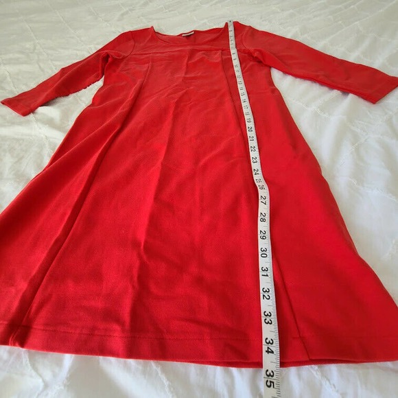 J. Jill Dress Red Shift Small Petite 3/4 Sleeve Comfort Stretch Classic A-Line - Picture 9 of 9